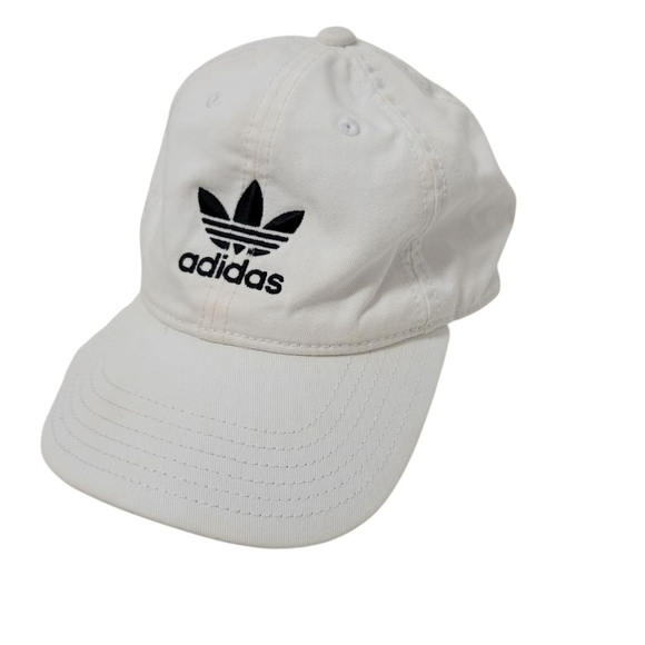 Adidas Baseball Hat Cap White One Size Embroidered Logo Excellent Condition - Picture 2 of 4